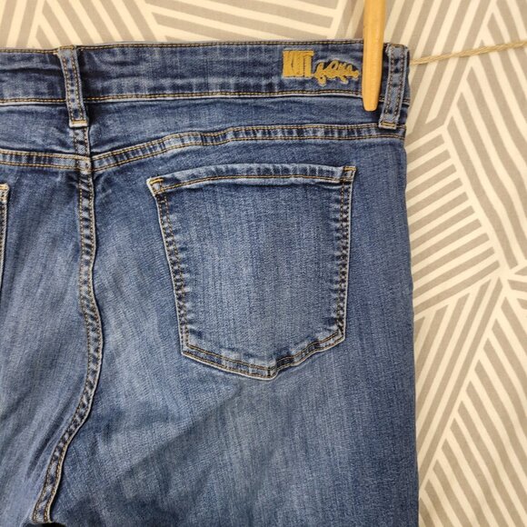 Kut From The Kloth Katy Boyfriend Jeans Size 16 Medium Wash Straight Leg Denim - Picture 4 of 7